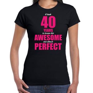 It took 40 years to become this awesome t-shirt - 40  jaar verjaardag shirt zwart voor dames 2XL  -