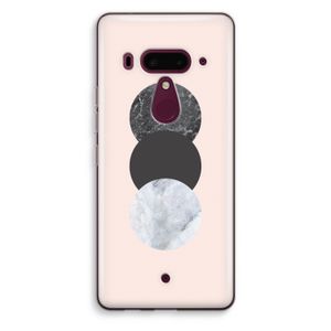 Marmeren cirkels: HTC U12+ Transparant Hoesje
