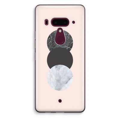 Marmeren cirkels: HTC U12+ Transparant Hoesje