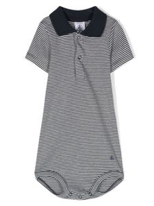 Petit Bateau body en coton à rayures - Bleu