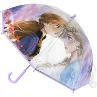 Disney Frozen 2 paraplu lilapaars/doorzichtig voor kinderen 71 cm
