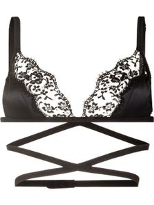 Dolce & Gabbana soutien-gorge satiné à détails en dentelle - Noir