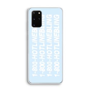 Hotline bling blue: Samsung Galaxy S20 Plus Transparant Hoesje