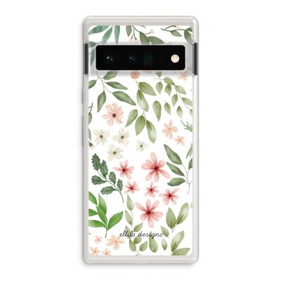 Botanical sweet flower heaven: Google Pixel 6 Pro Transparant Hoesje