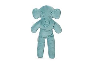 Beeztees olifant elvy - hondenspeelgoed - pluche - blauw - 40x24x5 cm