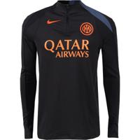 Nike Inter Milan Strike Trainingstrui 1/4-Zip 2025-2026 Zwart Donkerblauw Oranje