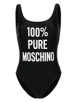 Moschino maillot de bain à logo imprimé - Noir - thumbnail