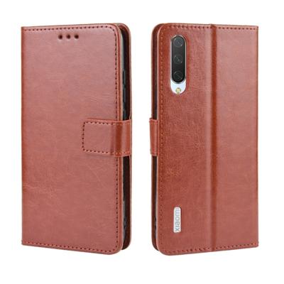 Retro Crazy Horse textuur horizontale Flip lederen draagtas voor Xiaomi CC9e/a3 met houder & kaartsleuven & fotolijstjes (bruin)