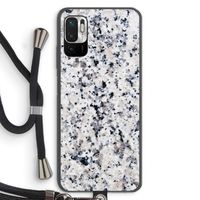Gespikkelde marmer: Xiaomi Redmi Note 10 5G Transparant Hoesje met koord