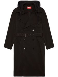 Diesel J-Matthew hooded trench coat - Noir