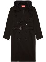 Diesel J-Matthew hooded trench coat - Noir - thumbnail