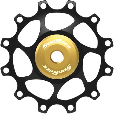SunRace derailleurwiel 12t alloy goud