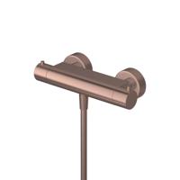 Hotbath Cobber - Douchemengkraan Thermostatisch - met Onderaansluiting - Geborsteld Koper Pvd