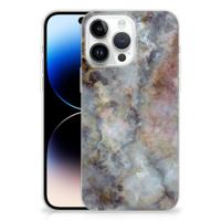 iPhone 14 Pro Max | TPU | Siliconen hoesje | Marmer Grijs