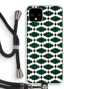 Moroccan tiles: Pixel 4 Transparant Hoesje met koord