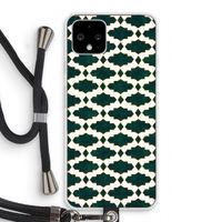 Moroccan tiles: Pixel 4 Transparant Hoesje met koord