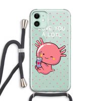Love You A Lotl: iPhone 11 Transparant Hoesje met koord