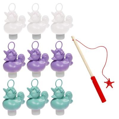 Badeendjes Hengelspel - kermis spel - voor kinderen - met 9x eendjes - en 1 hengel