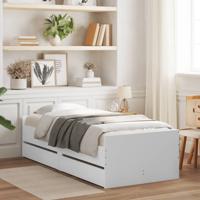 Bedframe met lades wit 75x190 cm Small Single