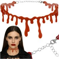 Bloederige nek ketting - volwassenen - kunststof - Horror/Halloween verkleed accessoires - choker Bloederige nek ketting - volwassenen - kunststof - Horror/Halloween verkleed accessoires - choker