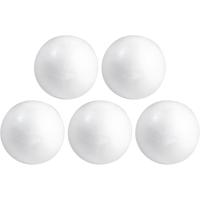 Piepschuim bollen/ballen - 5x st - D4 cm - wit - styropor - hobby figuren - thumbnail