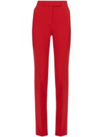 Ferragamo pantalon de tailleur en laine à coupe droite - Rouge