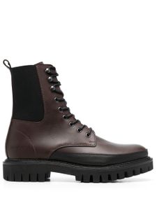 Tommy Hilfiger bottines lacées à semelle épaisse - Marron