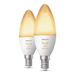 "Philips Hue White Ambiance Kaarslamp - E14 - 2-pack "