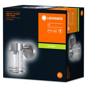 LEDVANCE ENDURA® CLASSIC POST L 4058075206526 Buitenlamp (wand) LED E27 Zilver