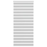 VidaXL Zebra rolgordijn 110x200 cm stofbreedte 105,9 cm lichtgrijs