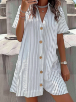Casual Striped Dress With No - thumbnail