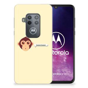 Motorola One Zoom Telefoonhoesje met Naam Monkey