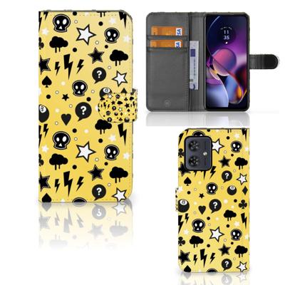 Telefoonhoesje met Naam Motorola Moto G54 Punk Geel Telefoonhoesje met Naam Motorola Moto G54 Punk Geel