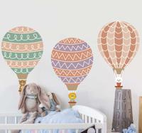 Muurstickers kinderkamer vrolijke luchtballonen - thumbnail