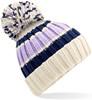 Beechfield CB392 Hygge Striped Beanie - Blueberry Cheesecake - One Size