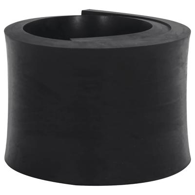 Rubberen rand voor sneeuwploeg 100x15x2 cm zwart