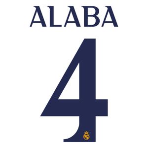Alaba 4 (Officiële Real Madrid Bedrukking 2023-2024)