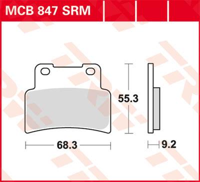 TRW Remblokken, en remschoenen voor de moto, MCB847SRM Sinter maxi scooter