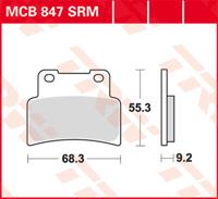 TRW Remblokken, en remschoenen voor de moto, MCB847SRM Sinter maxi scooter