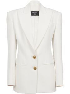 Balmain blazer en crêpe 2-Button à simple boutonnage - Blanc