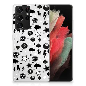 Silicone Back Case Samsung Galaxy S21 Ultra Silver Punk