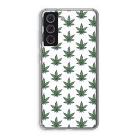 Weed: Samsung Galaxy S21 FE Transparant Hoesje
