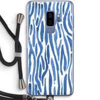 Blauwe nerven: Samsung Galaxy S9 Plus Transparant Hoesje met koord