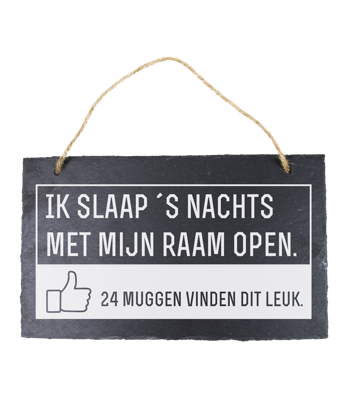 Leisteen Ik slaap s nachts met mijn raam open