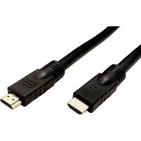 Roline 14.01.3452 HDMI-kabel HDMI Aansluitkabel HDMI-A-stekker, HDMI-A-stekker 15.00 m Zwart 4K UHD, Afgeschermd, Actief met signaalversterking - thumbnail