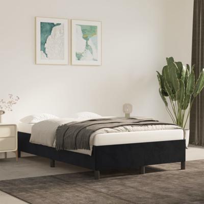 Bedframe zonder matras 120x190 cm fluweel donkergrijs