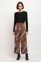 Wijde broek met print - RED - S