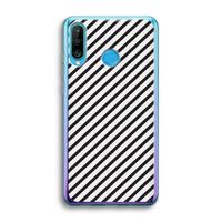 Strepen zwart-wit: Huawei P30 Lite Transparant Hoesje