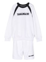 Balmain Kids ensemble haut-short à logo imprimé - Blanc - thumbnail