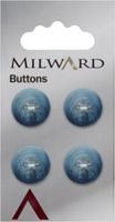 Milward Knoop Gemarmerd Blauw/Wit 15mm (4 stuks)